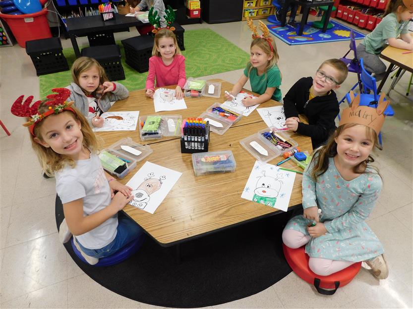 Students enjoying holiday activities